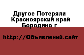 Другое Потеряли. Красноярский край,Бородино г.